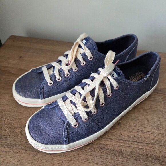 EUC KEDS DREAM FOAM SHIMMER DENIM SNEAKER WOMENS 9 - Picture 2 of 16
